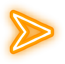 Neon Orange Right Arrow